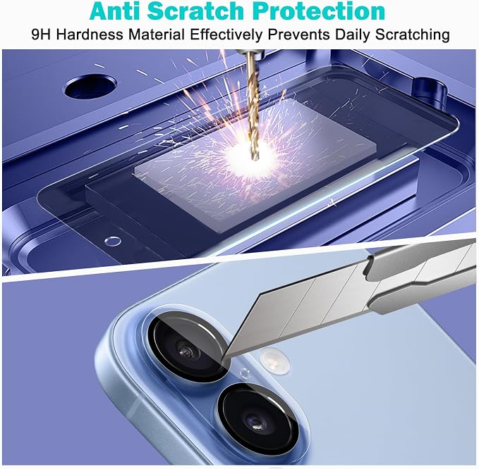PEHAEL for iPhone 17 Privacy Screen Protector+Camera Lens Protector | 3+3 Pack, Installation Frame, Cleaning kits, Anti-Spy Private, Anti-Scratch, 9H Tempered Glass, Case Friendly, [6.3 inch] - Image 6