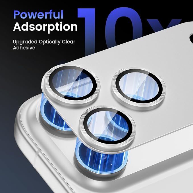 Tensea for iPhone 17 Pro Camera Lens Protector | Metal Aluminum Alloy Tempered Glass Cover Camera Screen Protector Accessories, Case Friendly - Image 4