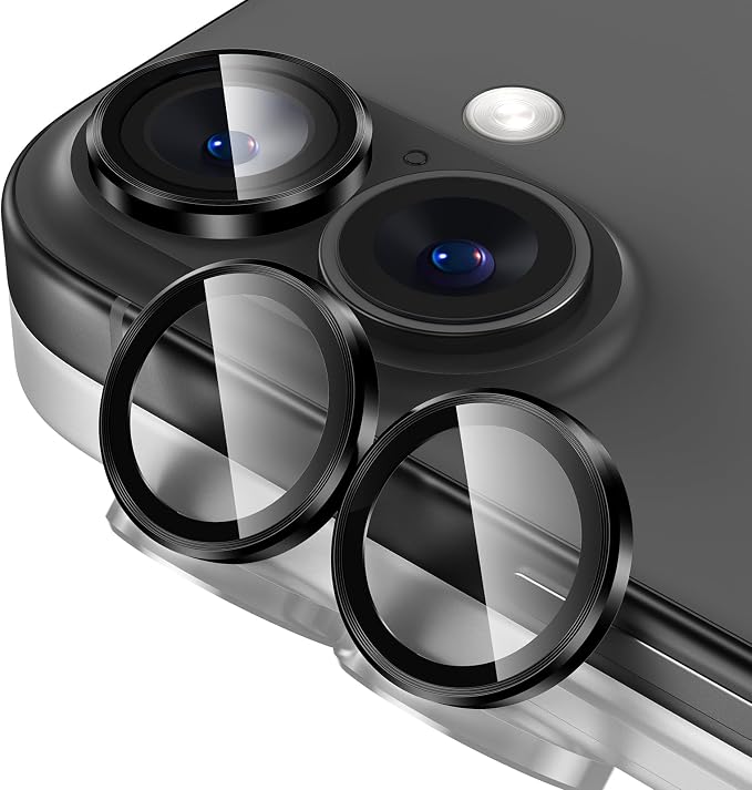 Tensea for iPhone 17 Camera Lens Protector, Camera Cover Screen Protector | Metal Individual Ring with 9H Tempered Glass for iPhone 17 6.3inch, HD Clear, Easy Installation, Full Protection by Tensea