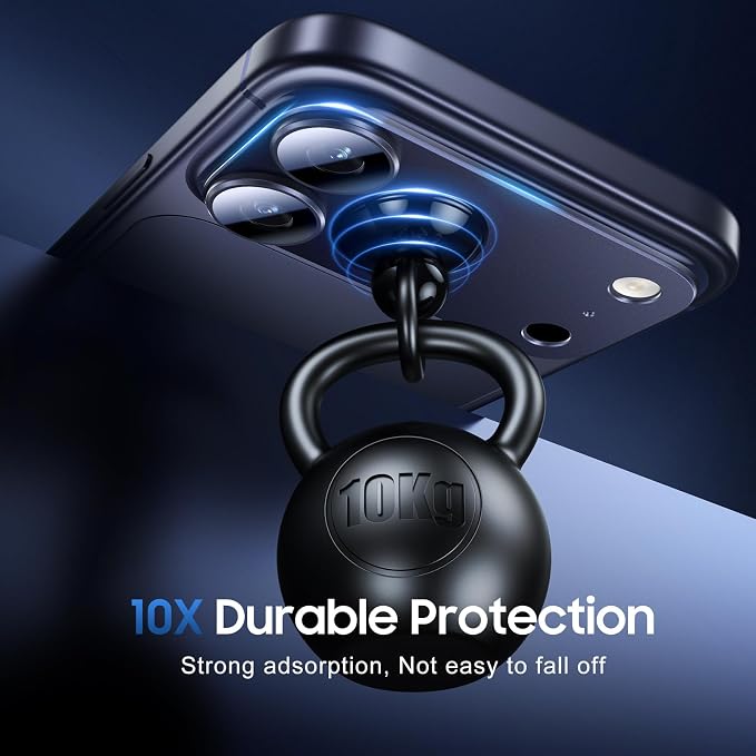UniqueMe for 3 Pack iPhone 17 Pro Camera Lens Protector - All Blue | Drop Protection, Case Friendly, 9H Tempered Glass, Camera Cover Screen, Update New Version - Image 2