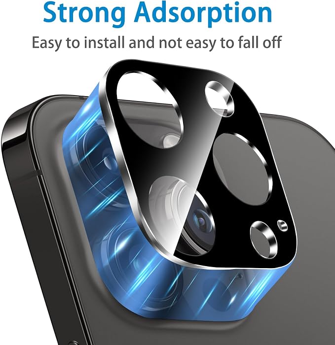 Dengduoduo 3 Pack Camera Lens Protector for iPhone 12 Pro Maz 6.7", Tempered Glass, Ultra HD, 9H Hardness, Anti-Scratch, Case Friendly, Easy to Install [No Affect on Night Shots] - Image 4