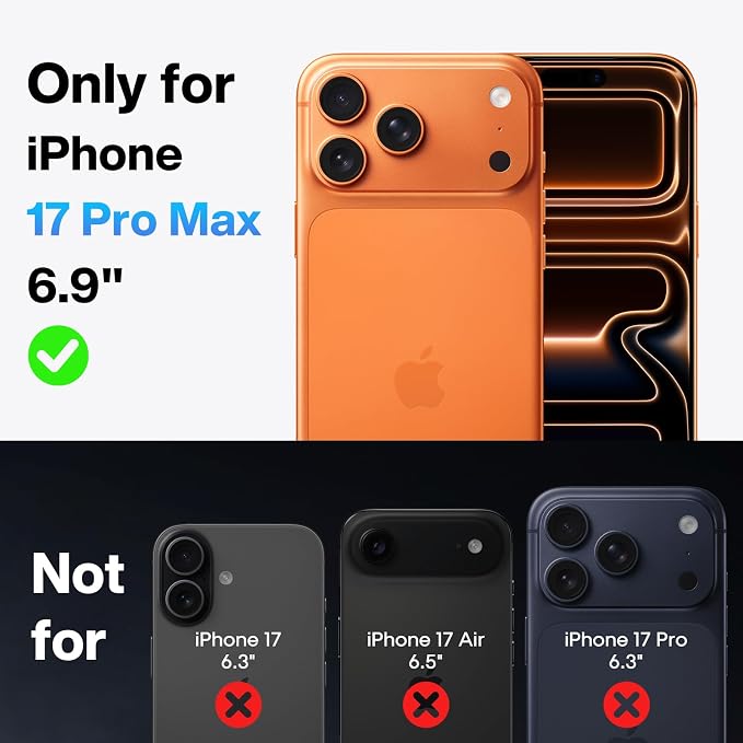 Camera Lens Protector (2 Pack) Compatible with iPhone 17 Pro Max 6.9" Camera Lens Cover Protection, 9H Tempered Glass, Ultra Clear Anti-Scratch [Does Not Affect Night Shots] - Image 2