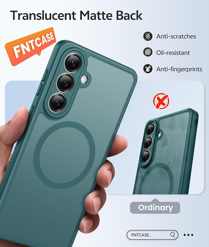 FNTCASE for Samsung Galaxy S26 Plus Case, Fit for Magsafe, Screen Protector | Full Camera Protection, Translucent Matte, 14FT Military Grade Drop Proof, Shockproof Protective Phone Cover, Sagebrush Green - Image 6