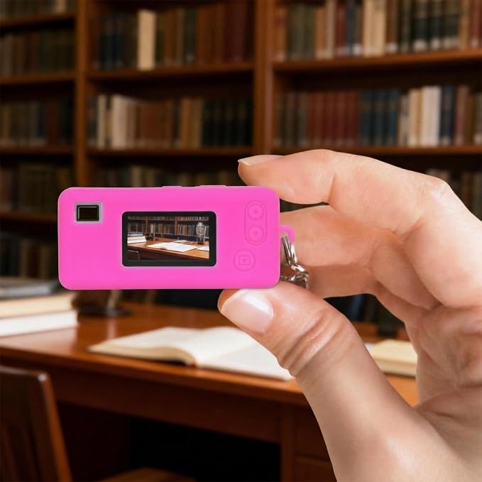 Silicone Case for Kodak CHARMERA Millennium Keychain Mini Digicam Blind Box | Soft Keychain Camera Sleeve, Precise Cutouts, Case-On Charging & SD Card Access, For Collectors & Daily Carry, Magenta - Image 8
