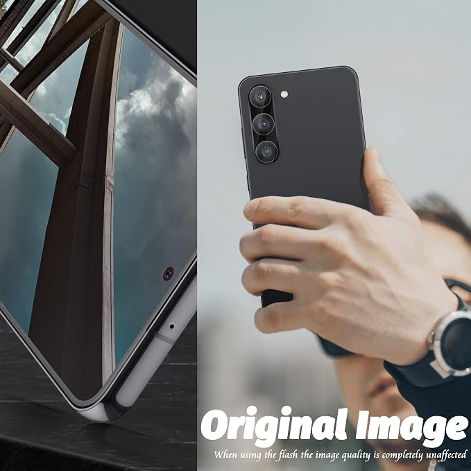 Orzero (3 Pack) Camera Lens Protector Compatible for Samsung Galaxy S24/S23/S23 Plus (Not for S24 Plus/S23 FE) Protector de Cámera Tempered Glass 9H Precise Camera Cutouts Anti-Scratch Does Not Affect Night Shots and Flash - Image 4