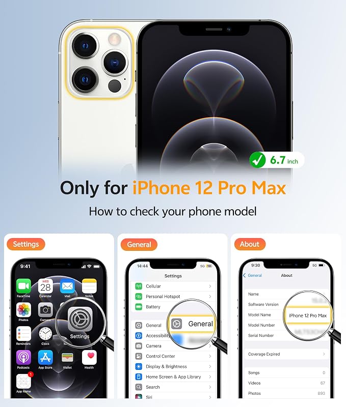 FNTCASE for iPhone 12 Pro Max Case, Fit for Magsafe, Translucent Matte Back | Strong Magnetic Charging, Shock Absorbent, 14FT Military Grade Drop-proof, Anti Slip, Black - Image 2