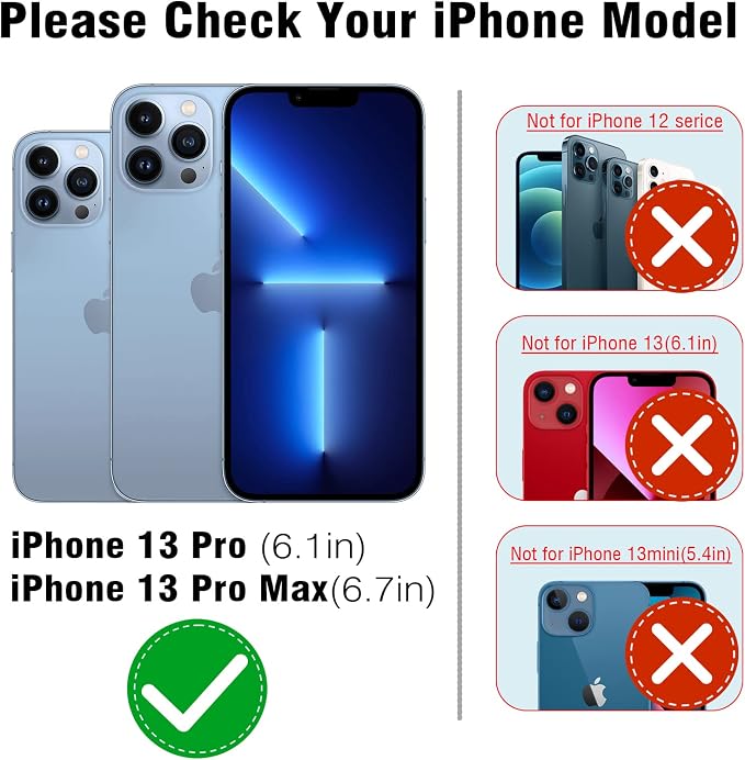 iPhone 13 Pro/13 Pro Max Camera Lens Protector Bling Diamond, Black | Individual Metal, 9H Hardness, Scratch Resistant, Shockproof, Drop Protection, Case Friendly, Stylish Accessories - Image 2