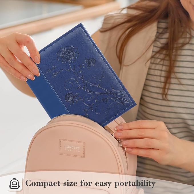 Artmag Photo Album 5x7 Clear Pages Pockets Leather Cover Slip Slide in Photo Album Book Holds 100 Vertical 5x7 Photos Picture Book for Wedding Family (Blue) - Image 6