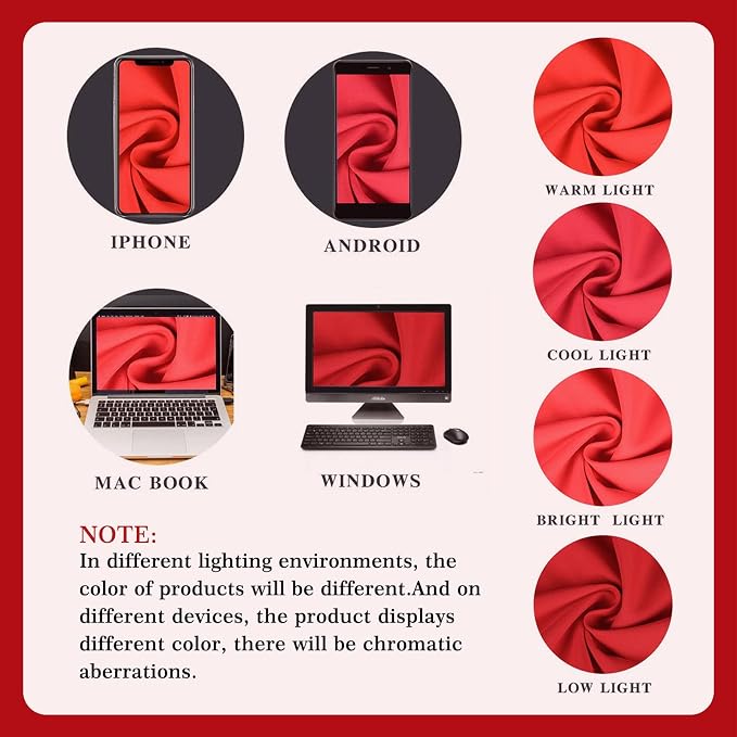 10ft x 10ft Red Backdrop Curtains for Parties, Polyester Fabric Backdrop Drapes with Rod Pockets for Weddings, Birthday, Halloween, Photography, Christmas Party Background Curtain, 2 Panels - Image 7