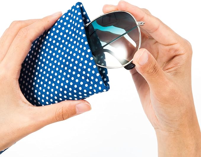 TRIUMPH VISION Eyeglass Case Glasses Case Soft Sunglass Pouch Sleeve 3 Pack | Slim Lightweight Alternative to Bulky Case, Leather Lined Protect Lens, Squeeze Easy to Use, Stylish Portable for Daily Use - Image 4