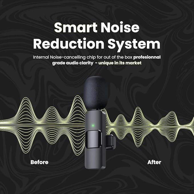 4 in1 Wireless Lavalier Recording Mic 2.4G Ultra Low Delay Noise Canceling | Storage Case Included, Works with iOS, Android, Camera, PC, Ideal for Vlog, Live Streaming,Tiktok,Youtube Podcast - Image 6