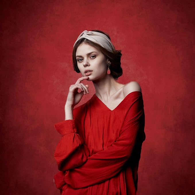 Abstract Photography Backdrop for Photoshoot 8x10ft,Red,No Stand | Professional,Polyester Fabric,Roller Pocket on Top,Vintage Portrait Photo Props Booth Background,Photoshoot Studio - Image 4