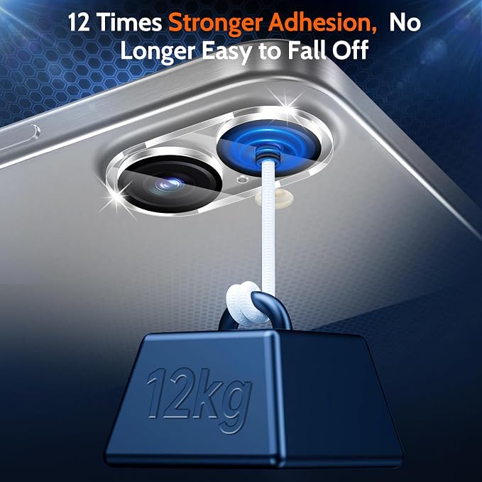 WHPXJY (3 Pack Camera Lens Protector Compatible for iPhone 16/16 Plus Tempered Glass, Maintains Original Clarity/Ultra HD Clear/Shatterproof/Anti-scratch/Case Friendly/Easy to Install - Image 5