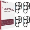 4 Pack Camera Lens Protector Compatible with Samsung Galaxy S22 Ultra | 9H Tempered Glass Camera Screen Protector, Bubble Free, Scratch-Resistant, Case Friendly, High Definition by MIUOLV