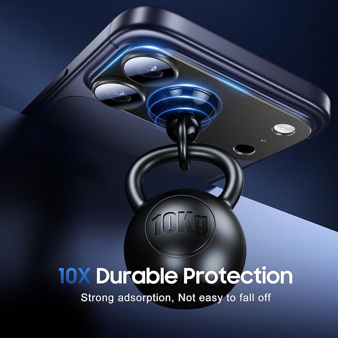 UniqueMe for 3 Pack iPhone 17 Pro Camera Lens Protector - All Black | Drop Protection, Case Friendly, Acrylic Material, Camera Cover Screen, Update New Version - Image 2