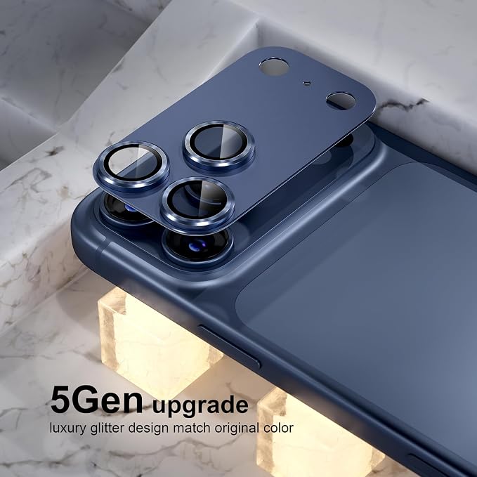 Choiche for iPhone 17 Pro Camera Lens Protector, Deep Blue | Metal Camera Cover with 9H Tempered Glass Lens Screen Protector Accessories, Strong Adsorption, Case-Friendly, 6.3-inch - Image 7