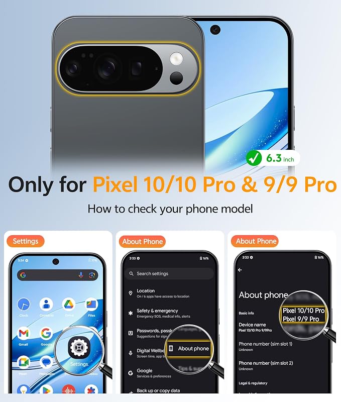 FNTCASE for Google Pixel 10 / Pixel 10 Pro Case, Compatible with Magsafe | Screen Protector, Translucent Matte, 14FT Military Grade Drop Protection, Shockproof Protective Phone Cover, Black - Image 2