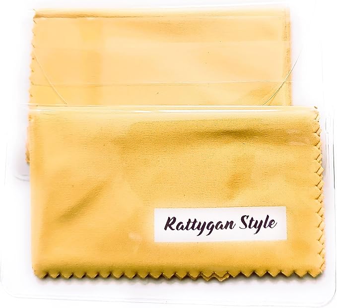 Premium Microfiber Cleaning Cloth in Individual PVC Pouches - Glasses Cleaning Cloth for Eyeglasses, Screens, Phones, Computer, Camera Lens, and Delicate Surfaces (2 x 1Pack) by RattyganStyle
