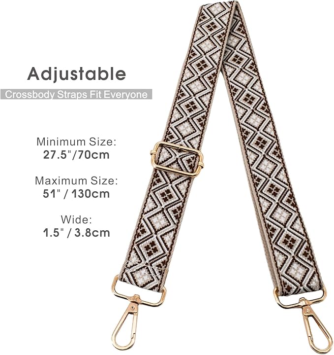 Replacement Purse Strap Shoulder Strap Adjustable Crossbody Strap for Women Crossbody Wide Shoulder Bag - Image 4