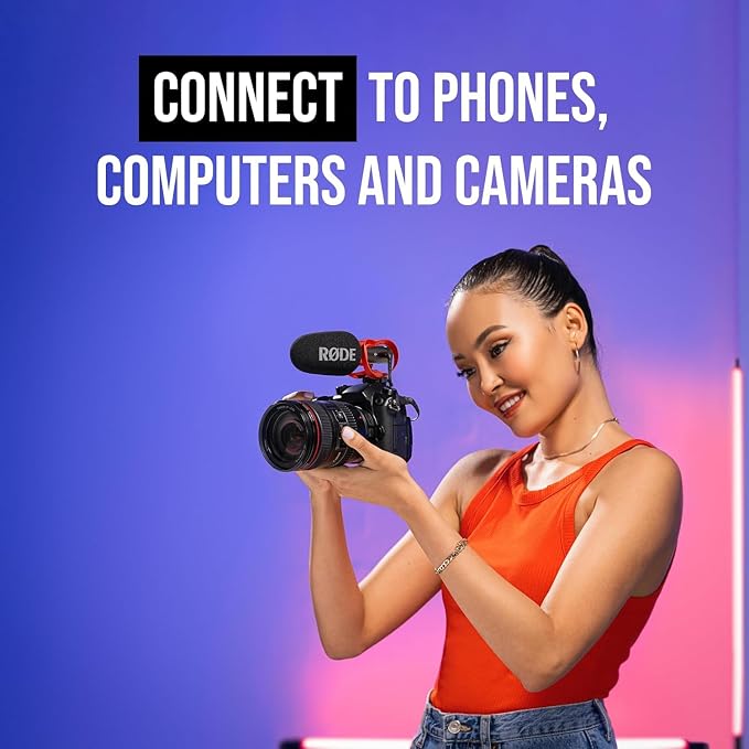Rode VideoMic GO II Compact Shotgun Microphone Bundle with SC15 USB-C to Lightning Cable and Tripod 2 Tabletop Mount + Handheld Grip — 24-Bit Camera Mic for Podcasting, Mobile Journalism, Vlogging - Image 9