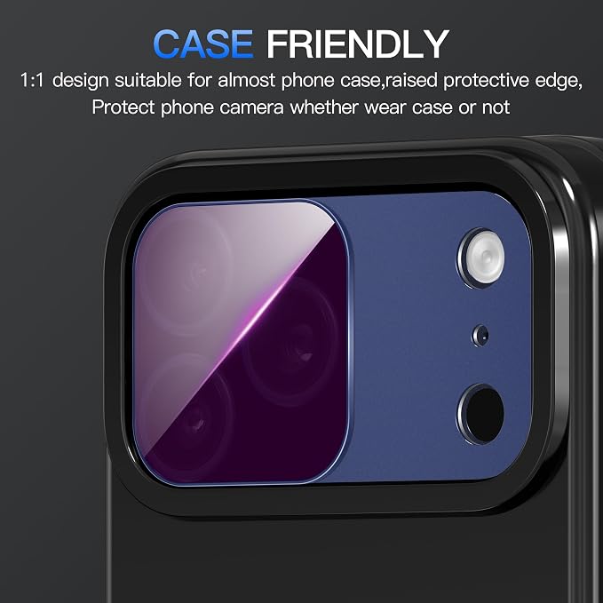 Suoman for iPhone 17 Pro Camera Lens Protector,Magnetic ND Filter Lens Film | Tempered Glass Lens Film, Strong Adsorption, HD Clear, All-in-one Metal Camera Cover,Blue - Image 7