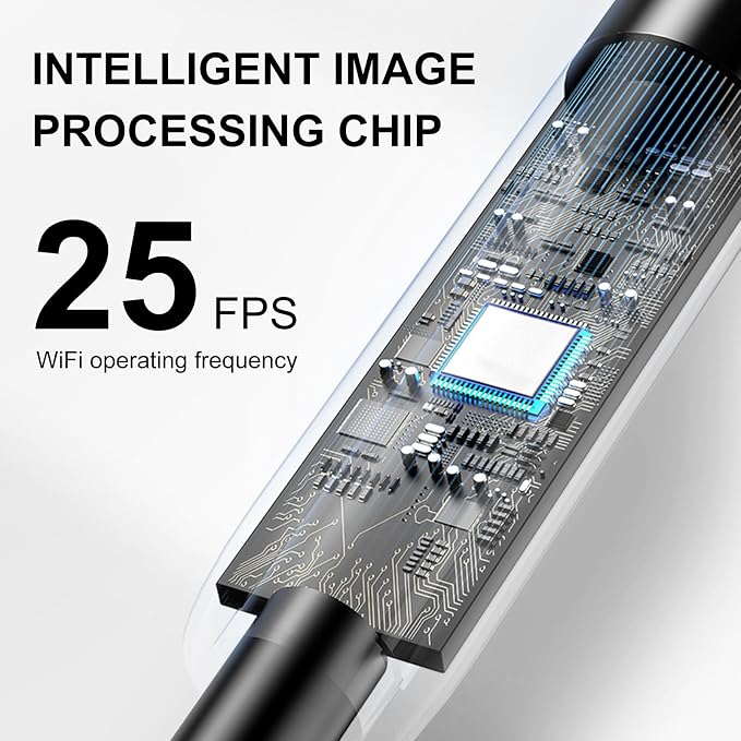 1920P HD Dual Lens Endoscope Camera Semi-Rigid Snake Cable IP67 Waterproof 8LED Lights Dimmable HD Industrial Pipeline Inspection Probe Compatible with Smartphones Endoscope Camera (3.5ft) - Image 3
