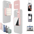 Amaran Go Magnetic Selfie Phone Light,Dual LED Light Source (Pink) | with Adjustable Mirror Light CCT 2700K-6500K,Rechargeable for Selfie,Makeup,Video Conference,TikTok,for iPhone & Android by Aputure