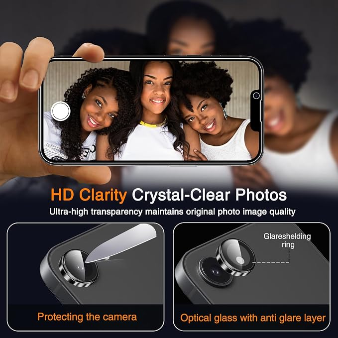 Wiaocit Tempered Glass Privacy Screen Protector for iPhone 16e/iPhone 17e | 3+3 Pack, 9H Hardness, Camera Lens Protector, Installation Frame, Bubble Free, Case Friendly - Image 6