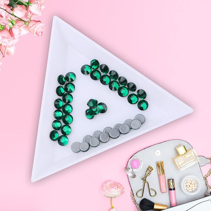 Jollin Hotfix Rhinestones Flatback Crystal Gems 2.8mm SS10, Dark Green | 2880pcs Hot Fix Crystals Glass Rhinestones for Bedazzling, Crafting, Clothes, Shoes & Accessories DIY Decoration - Image 3