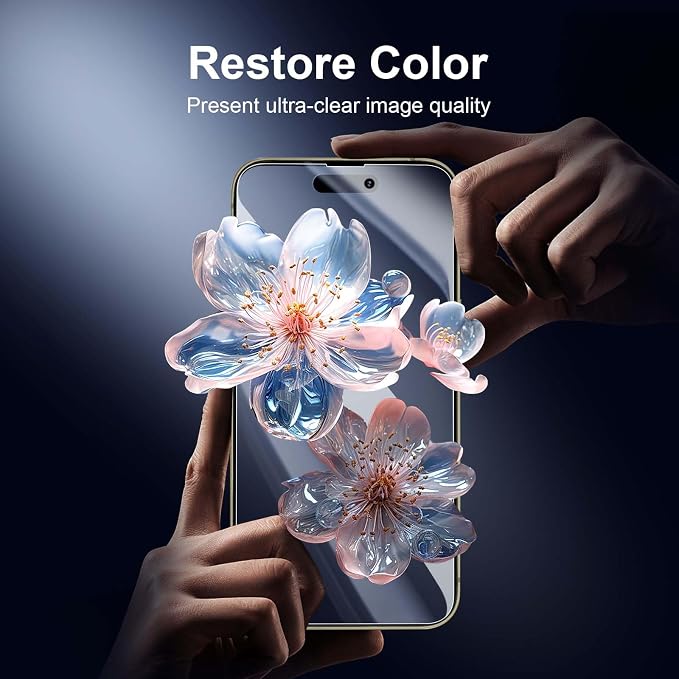 NEW'C 3x Privacy for iPhone 14 Pro Max Screen Protector (6.7 inches)+ 3x Camera Lens Protector, Sensor Protection, Tempered Glass Film + Dust Plug - Enhanced Privacy Angle of 28 Degrees - Image 7
