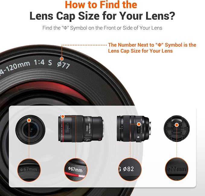 JJC 49mm Front Lens Cap Cover for Canon R100 R50 + RF-S 18-45mm Kit Lens | for M50 M6 Mark II M200 + EFM 15-45mm Kit Lens, Canon EF 50mm F1.8 STM, Sony E 55-210mm f4.5-6.3 & More 49mm Thread Lenses - Image 2