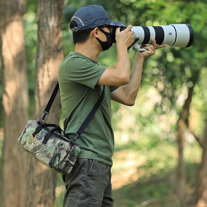 Rolanpro Telephoto Lens Camera Bag for Nikon 180-600mm/600mm F6.3, Camera Lens Pouch Case for Sony 200-600mm,for Canon 200-800 etc(Grass) - Image 7