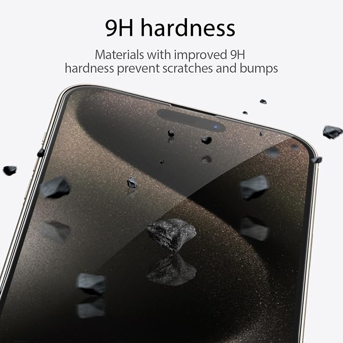 3 Pack Privacy Screen Protector for iPhone 15 +3 Pack Camera Lens Protector with Tempered Glass, Touch Sensitive and Case Friendly (iP-15） - Image 7