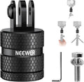 NEEWER Action Camera Tripod Mount Adapter Compatible with GoPro Hero 13 Go Pro 12 11 10 9 Black DJI Osmo Action 5 Pro 4 3, 360° Swivel 1/4"-20 to 3 Prong Mount for Standard 1/4 Accessories, GP-89 by Neewer