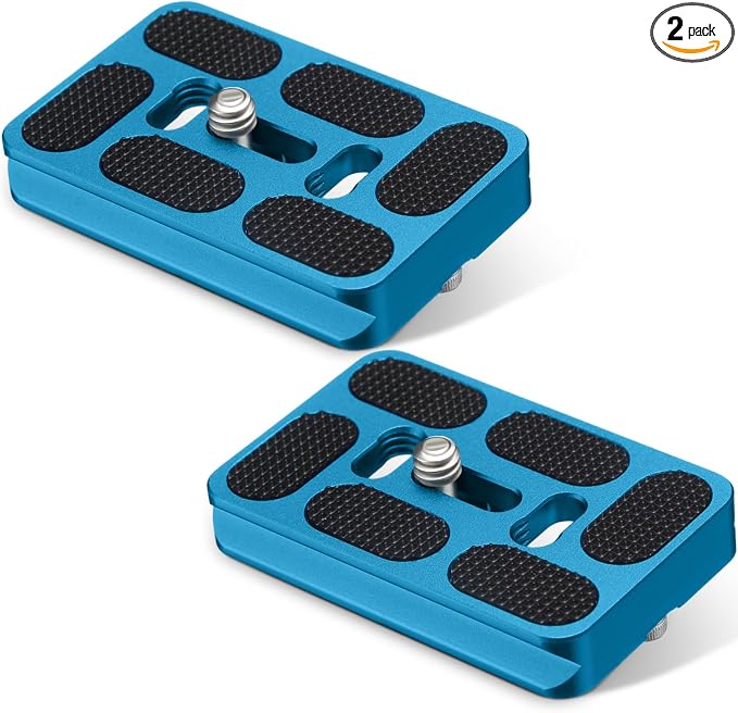 Frienda Quick Release Plate Tripod 1/4-20 DSLR,Pu60,Blue | Tripod Mount Plate, Camera Tripod Mount for DSLR Camera Tripod Ball Head , Metal, 1.9 x 1.5 x 0.4 Inch by Frienda