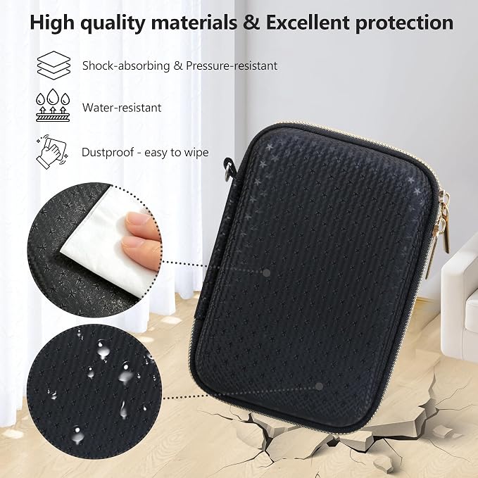Carrying Case Compatible with Instax Mini EVO Instant Camera, INSTAX MINI EVO Camera Storage Holder Travel Bag with Mesh Pocket for Photos, USB Cables, Film, Black - Image 5