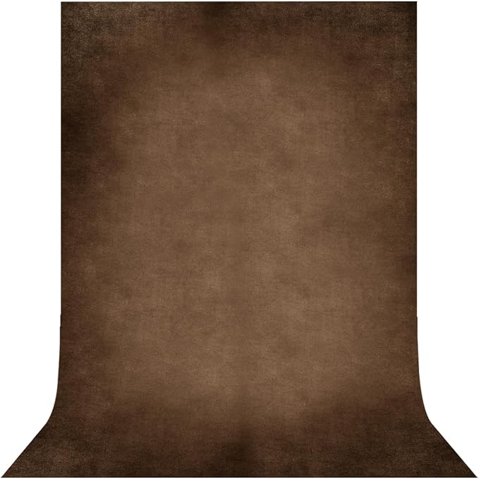 Brown Photography Backdrops for Photoshoot, Abstract Fabric 10x10ft | Vintage Studio Photo Backgrounds, Non Reflective, Easy to Use, for Portrait, Headshot, Product by TERSUM