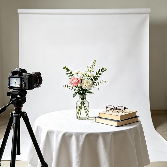 White Photography Backdrop for Photoshoot, Fabric 6x9ft | Versatile Studio Photo Backgrounds, Non Reflective, Easy to Use, for Portraits, Product, Party, Video Creation - Image 7