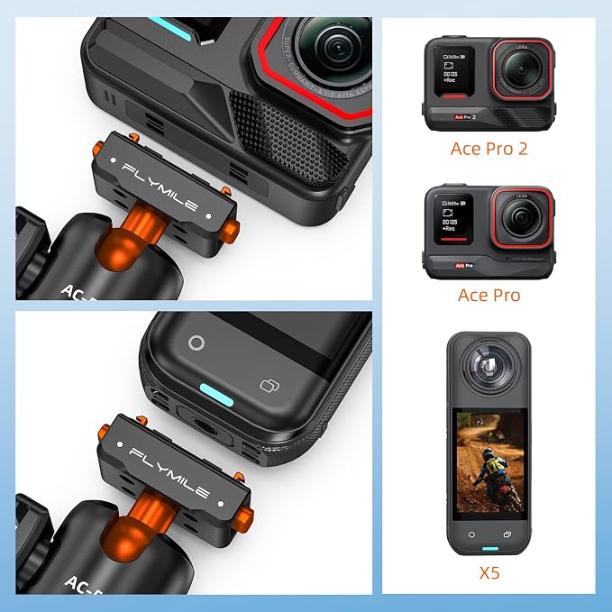 BRDRC Tripod for Insta360 X5 ACE Pro 2, 21” Selfie Stick Quick Release Extension Rod Mini Table Desk Portable Handle Grip Stand with Remote Controller for Insta 360 X5 X4 Air, ACE Pro 2 Accessories - Image 7