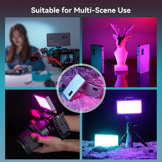 P96L RGB Video Light by SmallRig, Portable Metal LED Camera Light, 2500-8000K, 21 Effects, CRI 96+, OLED Display, Photo and Video Lighting, Long Battery Life, Fits Phone and Camera | CRI 96+, 21 Effects, 1500mAh, OLED Display, Compact Photo and Video L... - Image 6