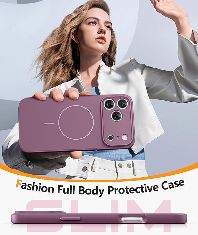 FNTCASE for iPhone 17 Pro Case, Fit for Magsafe, Screen Protector | Full Camera Protection, Integrated Silicone, 14FT Military Grade Drop Proof, Shockproof Protective Phone Cover, Full Purple - Image 6