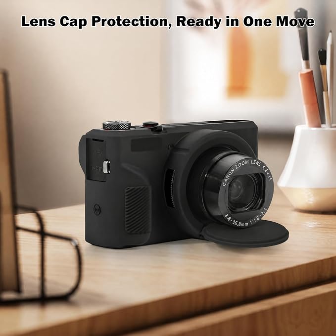 Canon G7X Mark III Case for Canon PowerShot G7 X Mark III Digital | Soft Silicone Case, Removable Lens Cover, 2 Screen Protectors & 1 Wrist Strap, Anti-Scratch, Lightweight Camera Accessories - Image 2