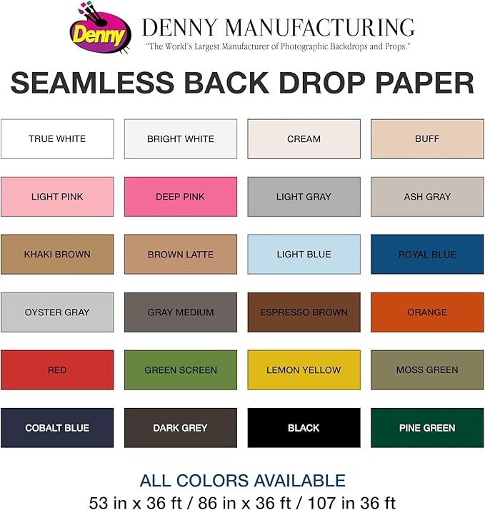 Denny Mfg Seamless Paper Backdrop for Photoshoot, Pine Green, 86 in x 36 ft | Photography Backdrop, Matte Finish for Portraits, Product Photos and Video Shoots, with Free Roll Gaffer Tape (2 in x 13 ft) - Image 4