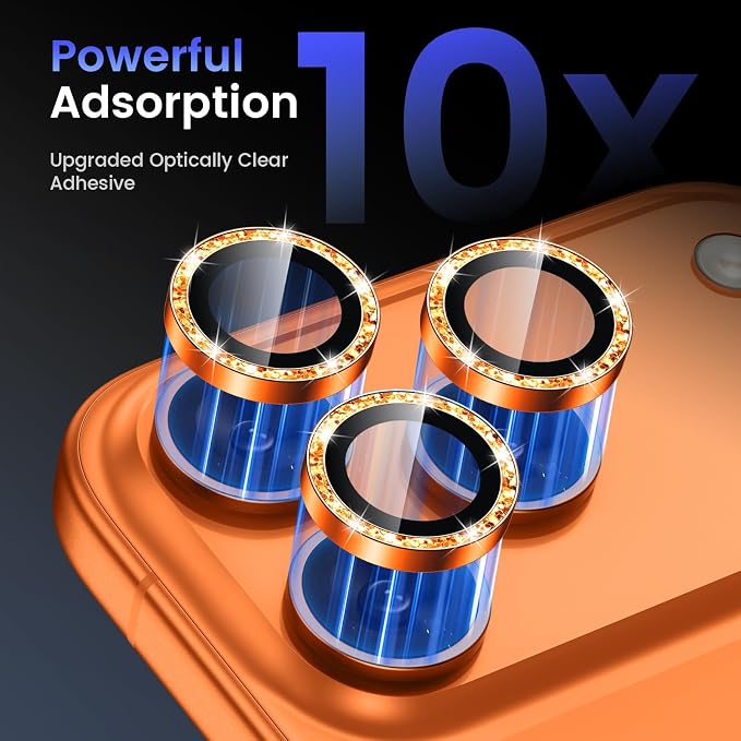 Tensea Camera Lens Protector Compatible for iPhone 17 Pro Max/17 Pro/15 Pro Max/15 Pro/16 Pro Max/16 Pro/14 Pro Max/14 Pro, Metal Tempered Glass Cover Camera Screen Protector Accessories,Case Friendly - Image 4