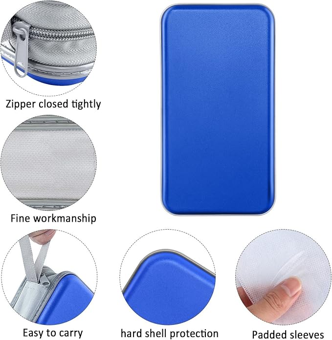 Siveit CD Case Holder, 80 Capacity CD/DVD Case Holders Wallet Hard Plastic CD DVD Disc Cases Storage Binder for Car Home Office Travel (Blue) - Image 2