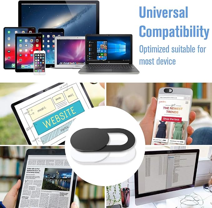 Laptop Camera Cover Slide, 6 Pack Ultra-Thin 0.022in Webcam Cover Blocker | Web Camera Cover for Laptops,Computer and MacBook,iMac,iPad,iPhone.Essential Computer Accessories,Protect Your Web Privacy - Image 6