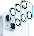 Dengduoduo 3 Pack Tempered Glass Camera Lens Protector for iPhone 15 6.1" & for iPhone 15 Plus 6.7", Ultra HD, 9H Hardness, Anti-Scratch, Case Friendly, Easy to Install [No Affect on Night Shots] by Dengduoduo