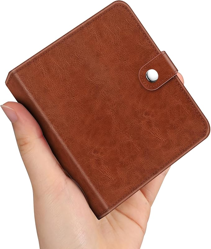 Fintie Small Photo Album Book for 3.5x4.25" Polaroid Films - 52 Pockets | For Polaoird I-Type/600/Sx-70 Films, Fujifilm Instax Wide Pictures Albums Book, Boys & Girls Memory Keepsakes, Vintage Brown by Fintie