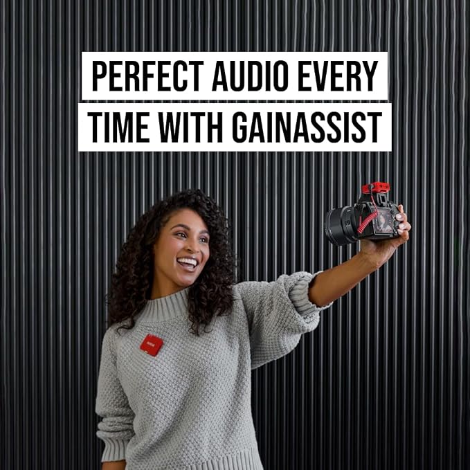 RØDE Wireless GO (Gen 3) – Compact Wireless Mic – Pristine Audio, 32-bit Float Recording, Automatic Level Control, for Phones, Cameras and Computers (Red) - Image 6