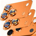 SiHPuoy 2pcs Camera Lens Protector for iPhone 17 Pro, Tempered Glass,Orange | 9H+ Hardness, Military Grade Shatterproof, Anti-Scratch, Case Friendly, HD Metal Camera Cover, Does not Affect Night Shots by SiHPuoy